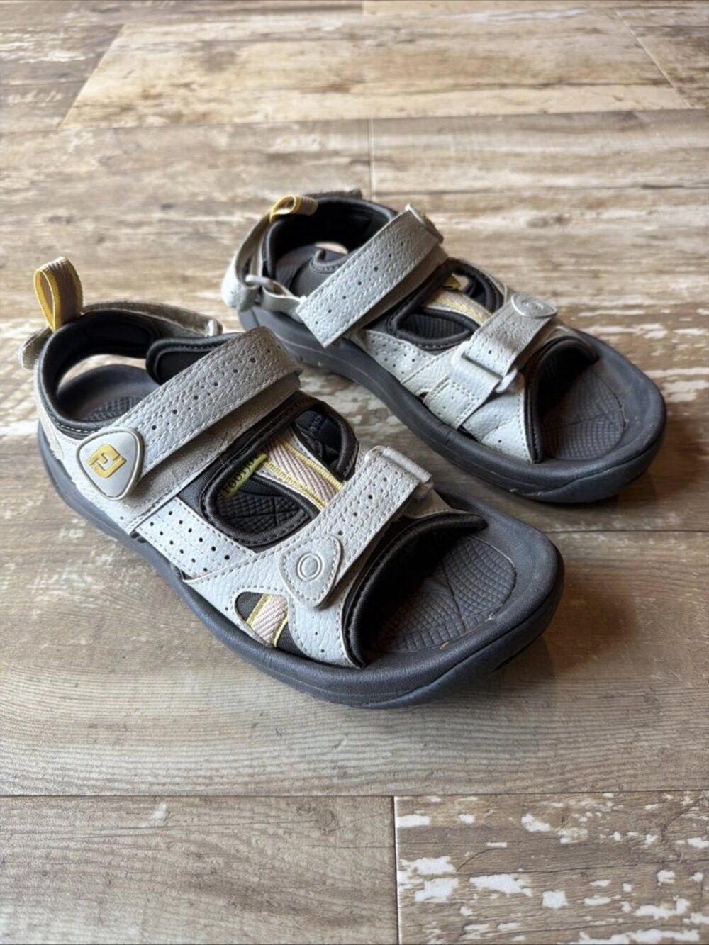 FOOTJOY Golf Sandals Gray Soft Spikes Adjustable Athletic 48444 Women’s 8M